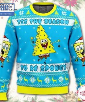 SpongeBob Tis The Season To Be Spongy Ugly Christmas Sweater