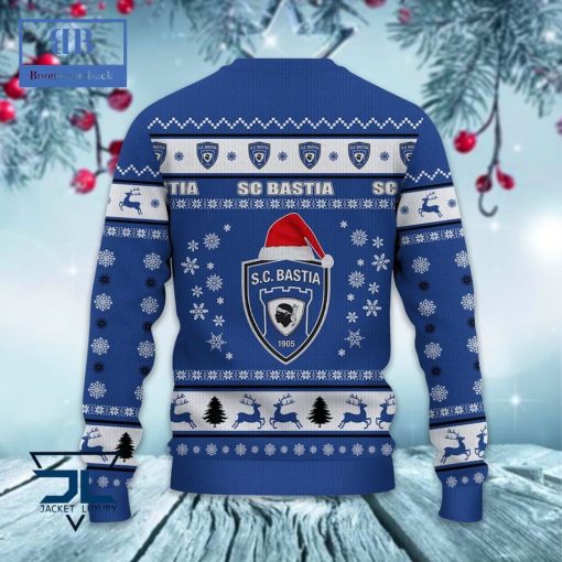 Sporting Club di Bastia Santa Hat Ugly Christmas Sweater