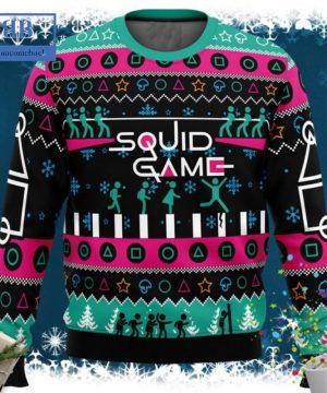 Squid Game The Game is On Ugly Christmas Sweater