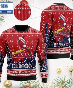 St Louis Cardinals Santa Claus Hat Ho Ho Ho 3D Custom Name Ugly Christmas Sweater