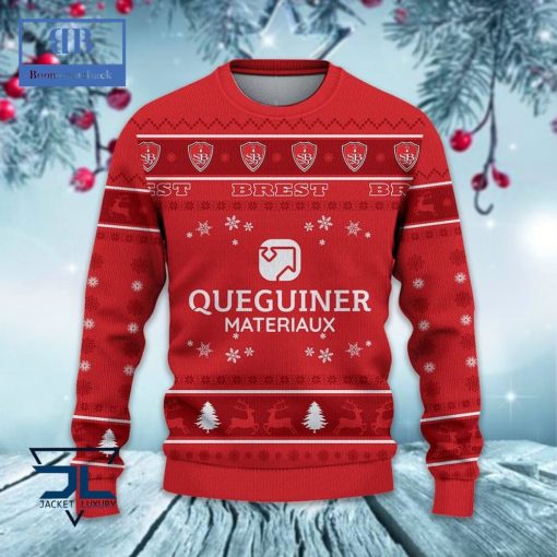 Stade Brestois 29 Santa Hat Ugly Christmas Sweater