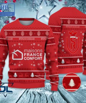 Stade de Reims Santa Hat Ugly Christmas Sweater