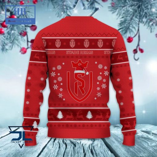 Stade de Reims Santa Hat Ugly Christmas Sweater