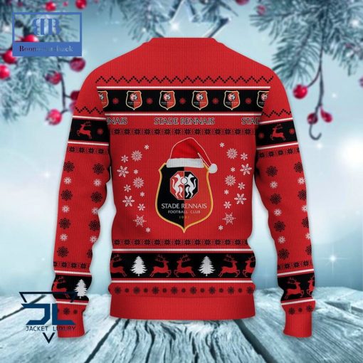 Stade Rennais FC Santa Hat Ugly Christmas Sweater