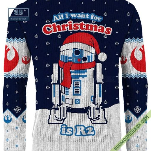 Star Wars All I Want For Christmas Is R2 Ugly Xmas Sweater