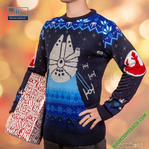 Star Wars Frosty Falcon 3D Christmas Sweater Gift For Adult And Kid