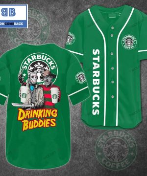 starbucks horror drinking buddies halloween baseball jersey 3 Fti8Q