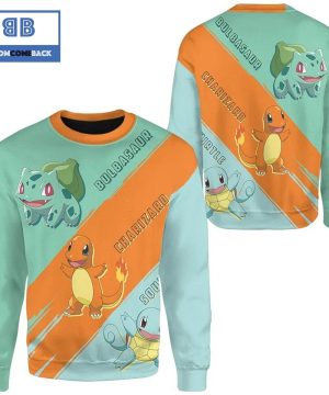 starter pokemon anime christmas 3d sweatshirt 3 ENYu6