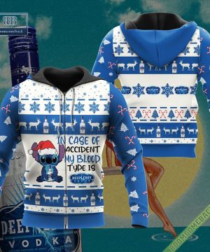 stitch in case of accident my blood type is deep eddy vodka ugly christmas sweater hoodie zip hoodie bomber jacket 3 kpVx1