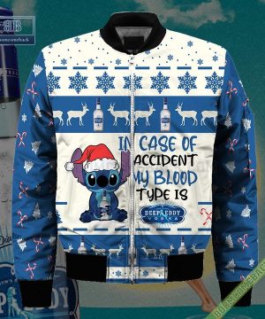 stitch in case of accident my blood type is deep eddy vodka ugly christmas sweater hoodie zip hoodie bomber jacket 4 ECuc3