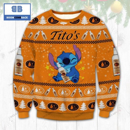 Stitch Tito’s Handmade Vodka Christmas 3D Sweater