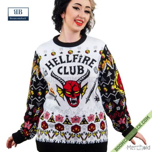 Stranger Things Hellfire Club Ugly Christmas Sweater Gift For Adult And Kid