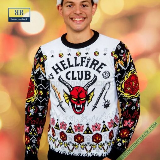 Stranger Things Hellfire Club Ugly Christmas Sweater Gift For Adult And Kid