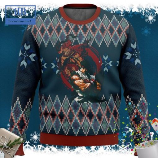 Street Fighter Ryu Vs Akuma Ugly Christmas Sweater