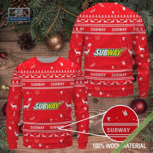 Subway Company Ugly Christmas Sweater