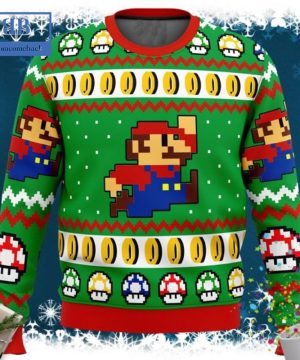 Super Mario Jump Ugly Christmas Sweater