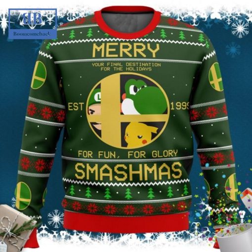 Super Smash Bros Merry Smashmas Ugly Christmas Sweater