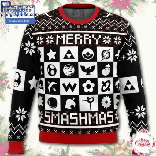 Super Smash Bros Merry Smashmas Ugly Christmas Sweater