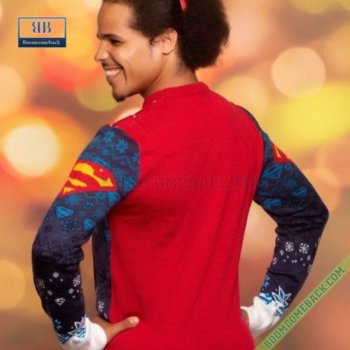 Superman DC Comics 3D Ugly Christmas Sweater Gift For Adult And Kid