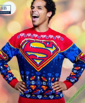 Superman Man of Festivities Ugly Christmas Sweater Gift For Adult And Kid