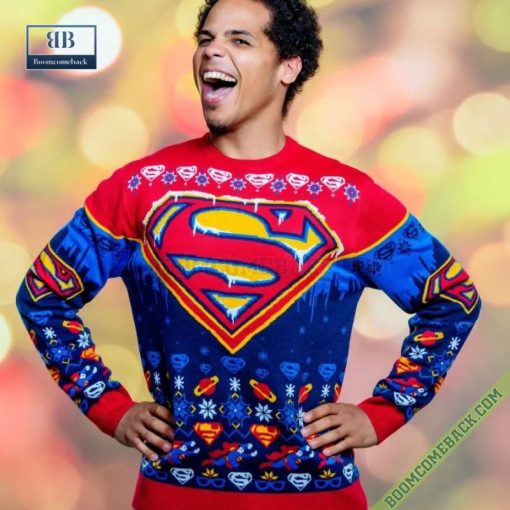 Superman Man of Festivities Ugly Christmas Sweater Gift For Adult And Kid