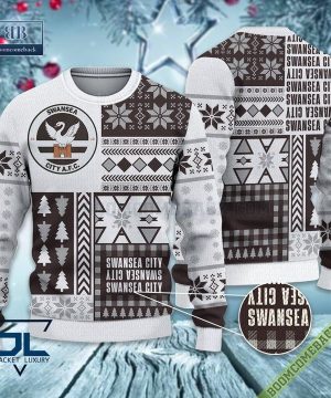 Swansea City AFC Ugly Christmas Sweater, Christmas Jumper