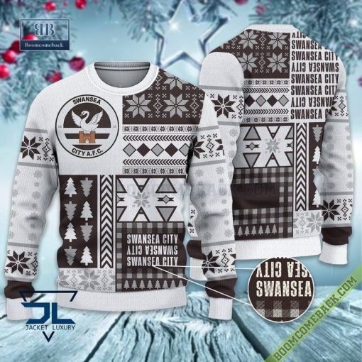 Swansea City AFC Ugly Christmas Sweater, Christmas Jumper