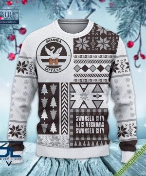 Swansea City AFC Ugly Christmas Sweater, Christmas Jumper