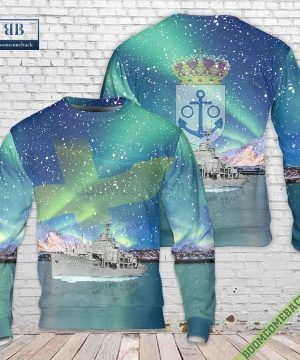 Swedish Navy HMS Alvsnabben M01 Ugly Christmas Sweater