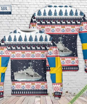 Swedish Navy HMS Alvsnabben M01 Ugly Christmas Sweater Jumper