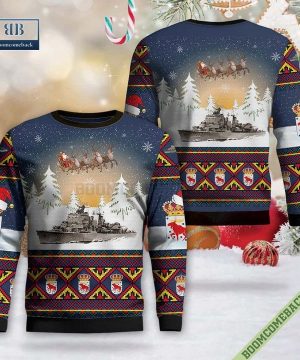 Swedish Navy HSwMS Gästrikland J22 Ugly Christmas Sweater