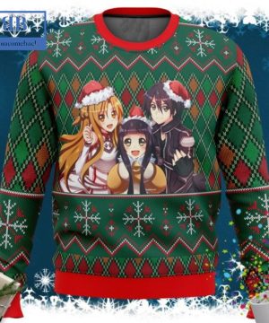 Sword Art Online Yuuki Asuna Kirigaya Kazuto Konno Yuuki Ugly Christmas Sweater