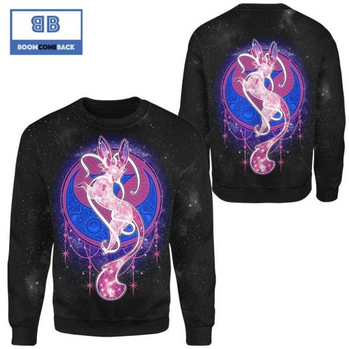 Sylveon Starry Pokemon Anime Christmas 3D Sweatshirt