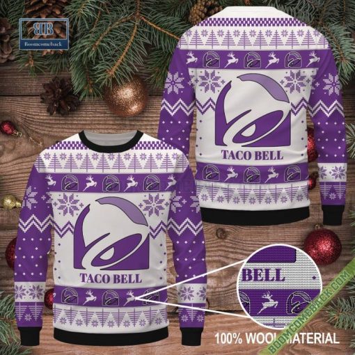 Taco Bell Logo Christmas Ugly Sweater Jumper