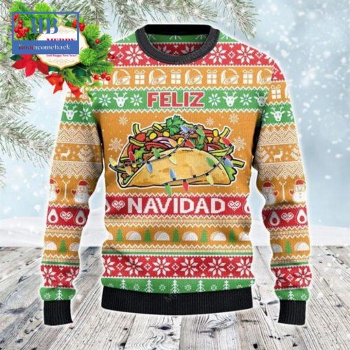 Tacos Feliz Navidad Ugly Christmas Sweater