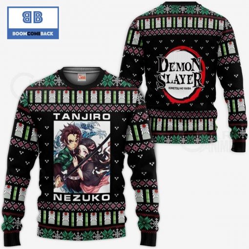 Tanjiro And Nezuko Kimetsu No Yaiba Anime Ugly Christmas Sweater