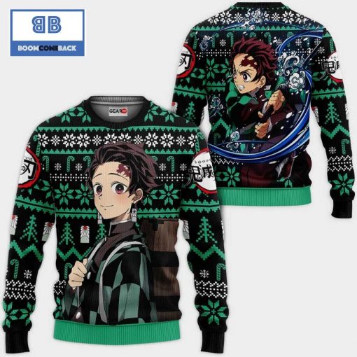 Tanjiro Kimetsu No Yaiba Anime Christmas 3D Sweater