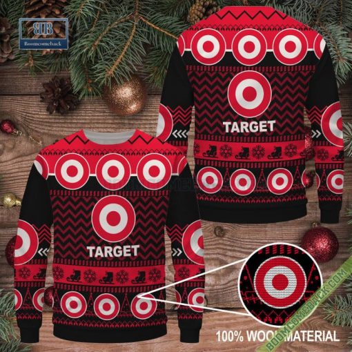 Target Logo Pattern Ugly Christmas Sweater