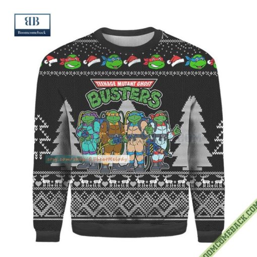 Teenage Mutant Ninja Turtles Ghostbusters Ugly Christmas Sweater