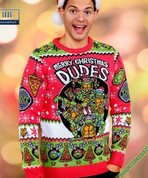 Teenage Mutant Ninja Turtles Merry Christmas Dudes Ugly Sweater Jumper