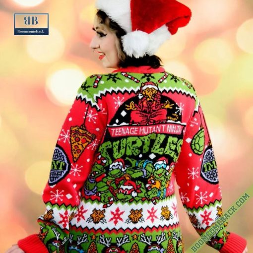 Teenage Mutant Ninja Turtles Merry Christmas Dudes Ugly Sweater Jumper