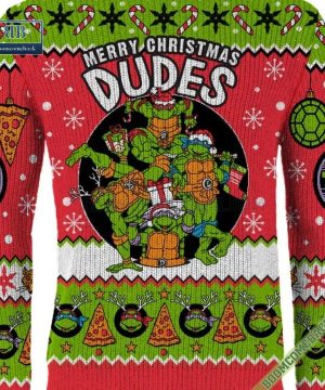 teenage mutant ninja turtles merry christmas dudes ugly sweater jumper 9 0e7vz