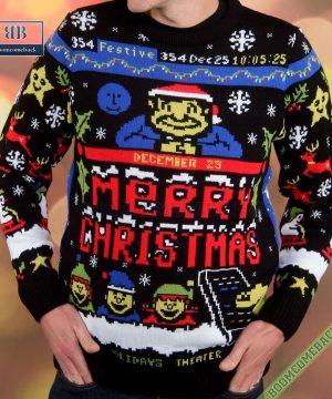 Teletext December 25 Merry Christmas Ugly Sweater