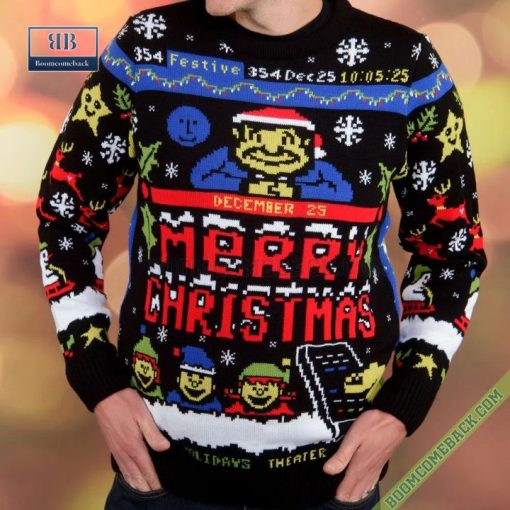 Teletext December 25 Merry Christmas Ugly Sweater