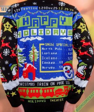 Teletext December 25 Merry Christmas Ugly Sweater