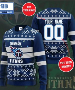 Tennessee Titans NFL Custom Name And Number Christmas Ugly Sweater