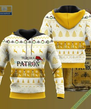 Tequila Patron Santa Hat Christmas Ugly Christmas Sweater Hoodie Zip Hoodie Bomber Jacket