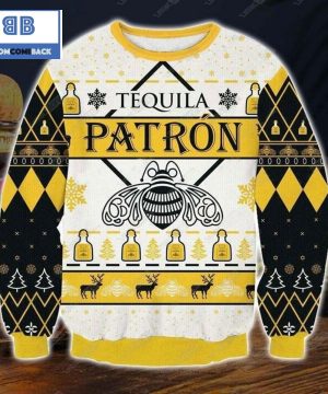 Tequila Patron Ugly Christmas Sweater Yellow Version