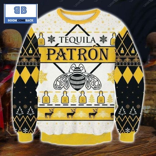 Tequila Patron Ugly Christmas Sweater Yellow Version