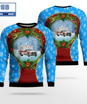 Texas Houston Fire Department Ems Ambulance Ugly Christmas Sweater